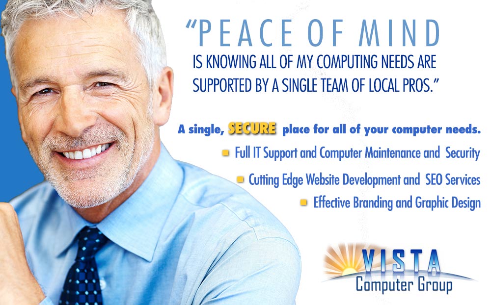 Vista Computer Group, repair, virus removal, websites, network, software